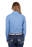 PURE WESTERN ALANA WOMEN LONG SLEEVE SHIRT - BLUE [SZ:8]