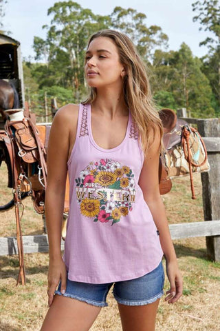 PURE WESTERN LORETTA WOMENS TANK TOP [SZ:8]