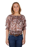 PURE WESTERN STEVIE BLOUSE - MULTI [SZ:8]