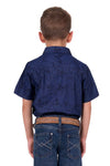 PURE WESTERN DREW BOYS SHORT SLEEVE SHIRT - DENIM [SZ:2]