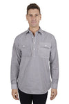 HARDSLOG CANE MENS 1/2 PLACKET LONG SLEEVE SHIRT [SZ:XS]