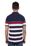 WRANGLER DION MENS 1 POCKET SHORT SLEEVE POLO - NAVY/RED [SZ:M]