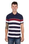 WRANGLER DION MENS 1 POCKET SHORT SLEEVE POLO - NAVY/RED [SZ:M]