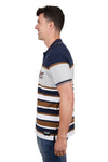 WRANGLER NASH MENS SHORT SLEEVED POLO - NAVY/TAN [SZ:S]