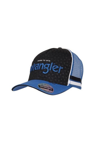 WRANGLER JACK HP TRUCKER CAP - BLACK/ROYAL BLUE 