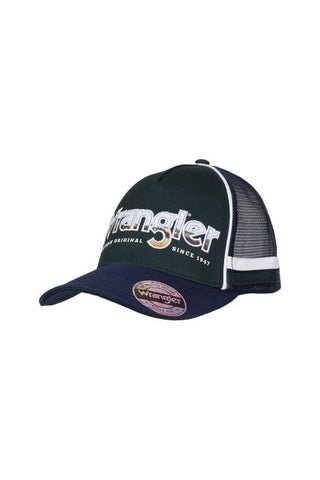 WRANGLER BRAD TRUCKER CAP - DARK GREEN/NAVY [SZ:44]