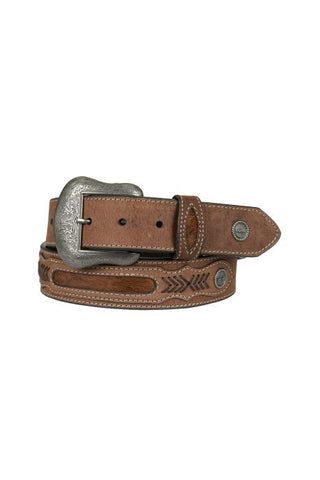 WRANGLER HOGAN BELT - TAN WITH COWHIDE [SZ:28]