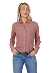 WRANGLER LIBBY WOMENS LONG SLEEVE SHIRT - PEACH [SZ:8]