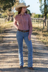 WRANGLER LIBBY WOMENS LONG SLEEVE SHIRT - PEACH [SZ:8]