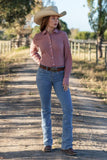 WRANGLER LIBBY WOMENS LONG SLEEVE SHIRT - PEACH [SZ:8]