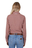 WRANGLER LIBBY WOMENS LONG SLEEVE SHIRT - PEACH [SZ:8]