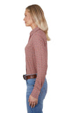 WRANGLER LIBBY WOMENS LONG SLEEVE SHIRT - PEACH [SZ:8]