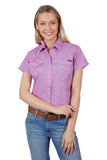 WRANGLER CARLY WOMENS SHORT SLEEVE SHIRT - PINK [SZ:8]