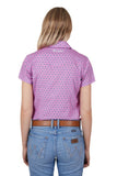 WRANGLER CARLY WOMENS SHORT SLEEVE SHIRT - PINK [SZ:8]