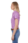 WRANGLER CARLY WOMENS SHORT SLEEVE SHIRT - PINK [SZ:8]