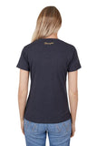 WRANGLER JAYDE WOMENS SHORT SLEEVE TEE - CHARCOAL MARLE [SZ:8]