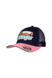 WRANGLER ROMY TRUCKER CAP - NAVY/PEACH 