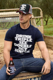 BULLZYE ACT SINGLE MENS SHORT SLEEVE TEE - NAVY [SZ:M]