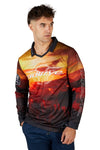 BULLZYE CAM MENS FISHING SHIRT - SUNSET CATTLE [SZ:XS]