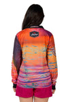 BULLZYE SUNSET WOMENS LONG SLEEVE - HORSE SUNSET ORANGE [SZ:10]