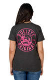 BULLZYE BEER PONG WOMENS SHORT SLEEVE TEE - CHARCOAL [SZ:8]