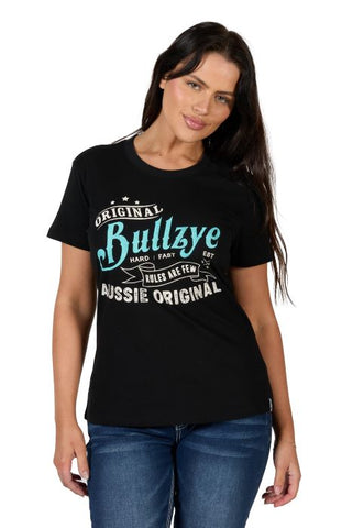 BULLZYE DIXON WOMENS SHORT SLEEVE TEE - BLACK [SZ:8]