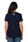 BULLZYE ROSE WOMENS SHORT SLEEVE TEE - NAVY [SZ:10]