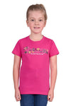 BULLZYE FLORA GIRLS SHORT SLEEVE TEE - BERRY [SZ:2]