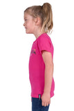 BULLZYE FLORA GIRLS SHORT SLEEVE TEE - BERRY [SZ:2]