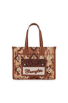 WRANGLER AZTEC CROSSBODY TOTE BAG - TAN 