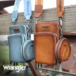 WRANGLER PHONE WALLET BAG WITH COIN PURSE SET - TAN 